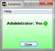 Tiny tool to check if you have Administrator Rights on your computer.