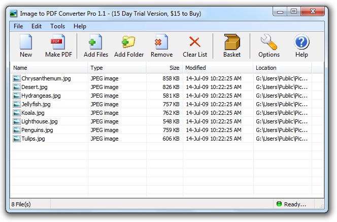 Image to PDF converter Pro 1.1 screenshot